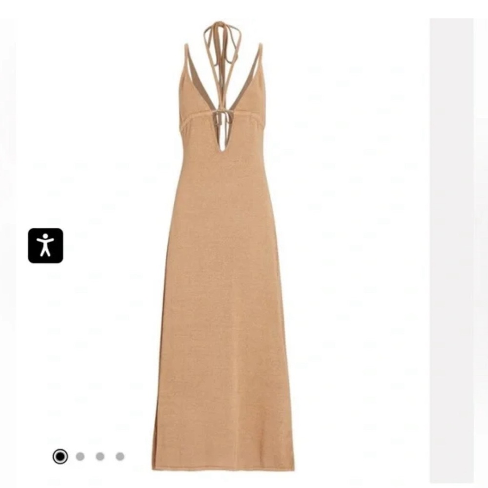 Cult Gaia Tan Halter Maxi Dress